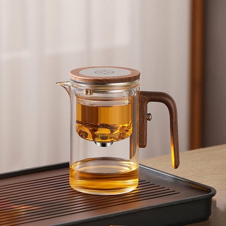 Tea teapot tea separation elegant cup all glass heat-resistant filter tea brewing Kung Fu tea set magnetic suction tea cup - V.I.P Digital Presence