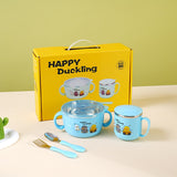 304 stainless steel children's tableware set cute baby food bowl stainless steel tableware children's water cup - V.I.P Digital Presence