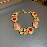 Copper Inlaid Rhinestone Vintage Bracelet - V.I.P Digital Presence