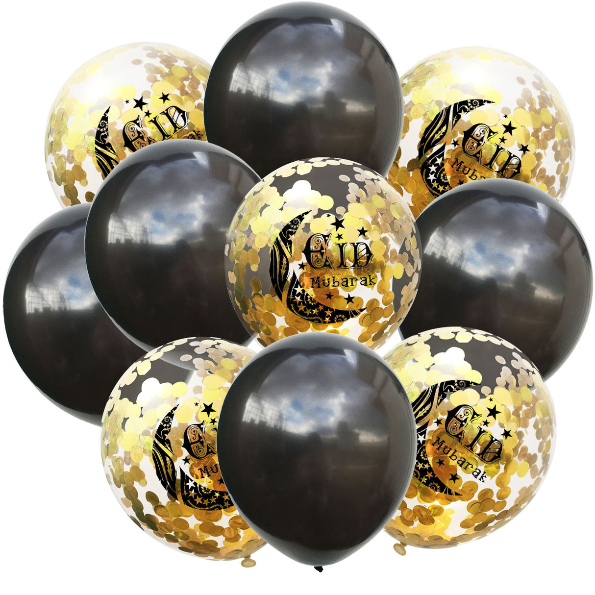 Moon Castle Party Celebrates Latex Balloon Transparent Paper Shard Glitter Balloon Set - V.I.P Digital Presence