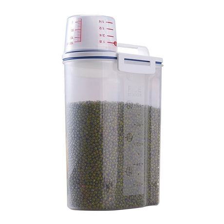Rice And Cereal Storage Container With Measuring Cup - V.I.P Digital Presence
