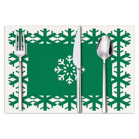Christmas snowflake print placemat Christmas party decoration table mat living room dining table insulation mat - V.I.P Digital Presence