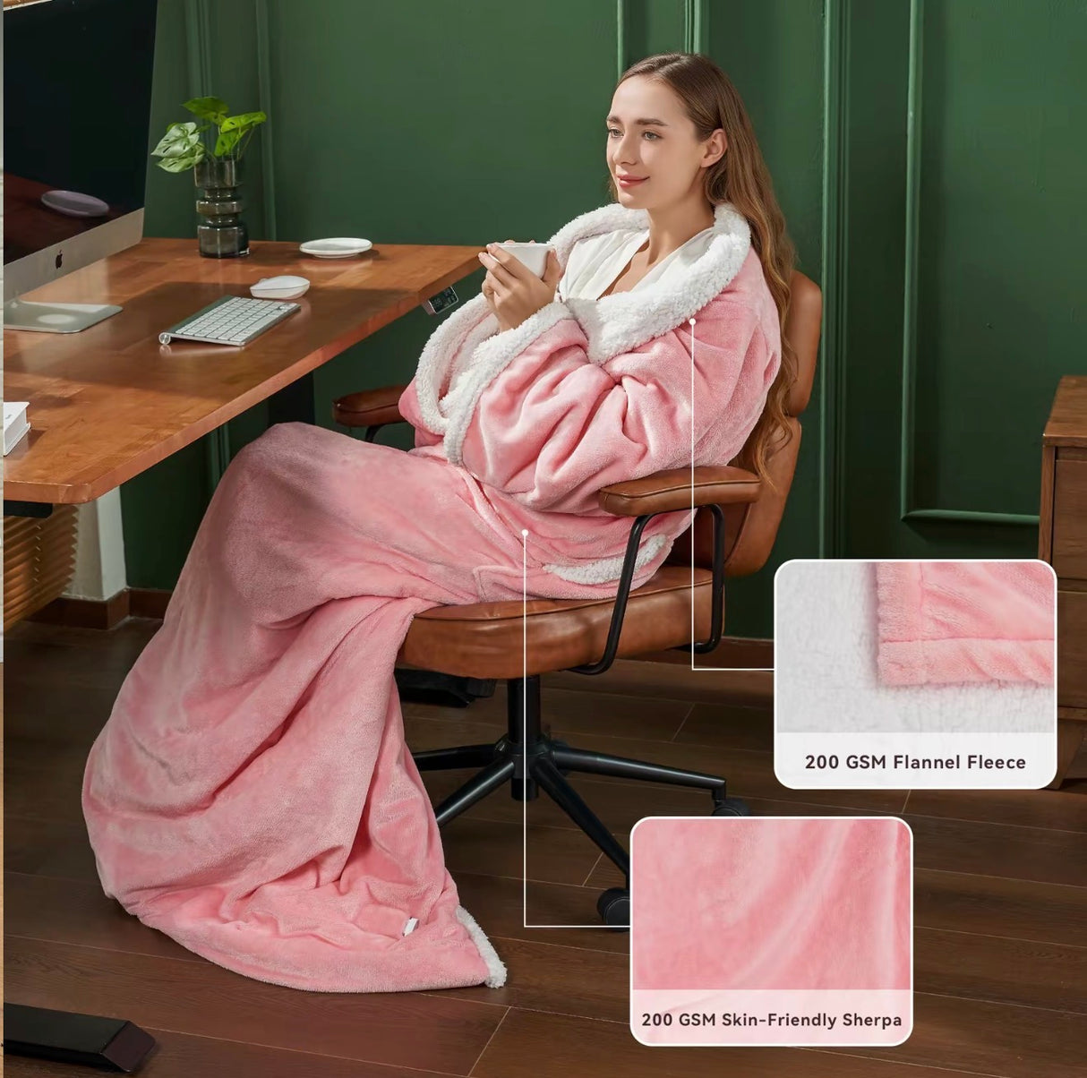 CozyNest Heated Wearable Blanket