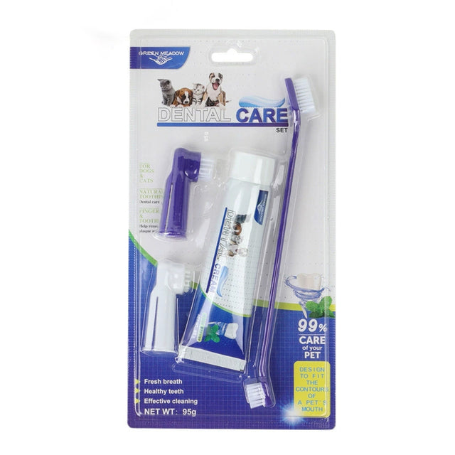 Pet Toothpaste Dog Toothbrush Cat Toothbrush Finger Toothbrush for Dogs and Cats Pet Dental Care Set - V.I.P Digital Presence