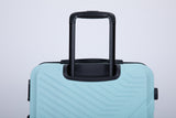 3 Piece Luggage Sets ABS Lightweight Suitcase with Two Hooks, Spinner Wheels, TSA Lock, (20/24/28)   Green