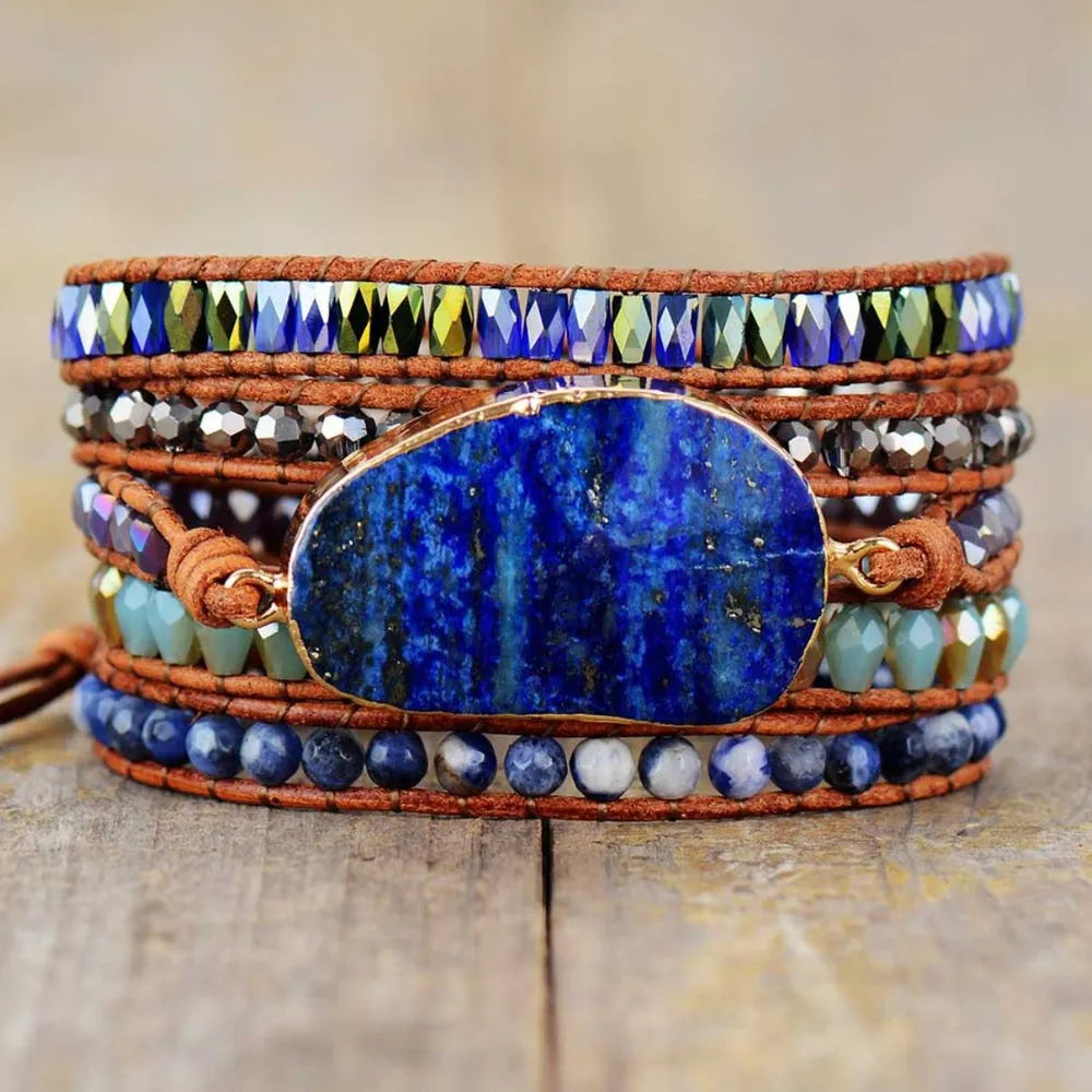 Lapis Lazuli Layered Bracelet - V.I.P Digital Presence