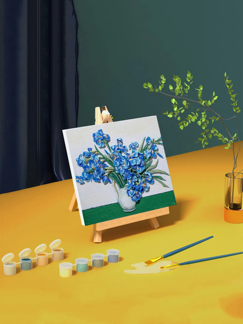 Kit de pintura al óleo 3D DIY "Lirios de Van Gogh"
