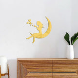 Moon Girl Mirror Sticker 1mm Acrylic 3D Wall Decal for Room and Bedroom Decorations - V.I.P Digital Presence