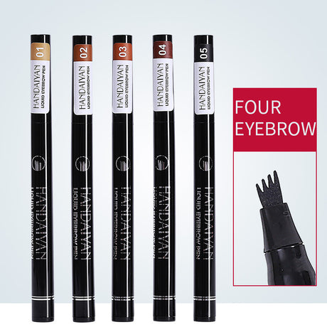 Four Head Eyebrow Pencil Liquid Eyebrow Pencil Very Fine Micro Carving Eyebrow Pencil Waterproof And Durable - V.I.P Digital Presence