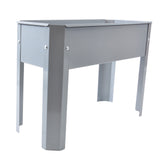 Elevated garden bed, metal elevated outdoor flowerpot box, suitable for backyard and terrace, large flowerpot Grey + Steel - V.I.P Digital Presence