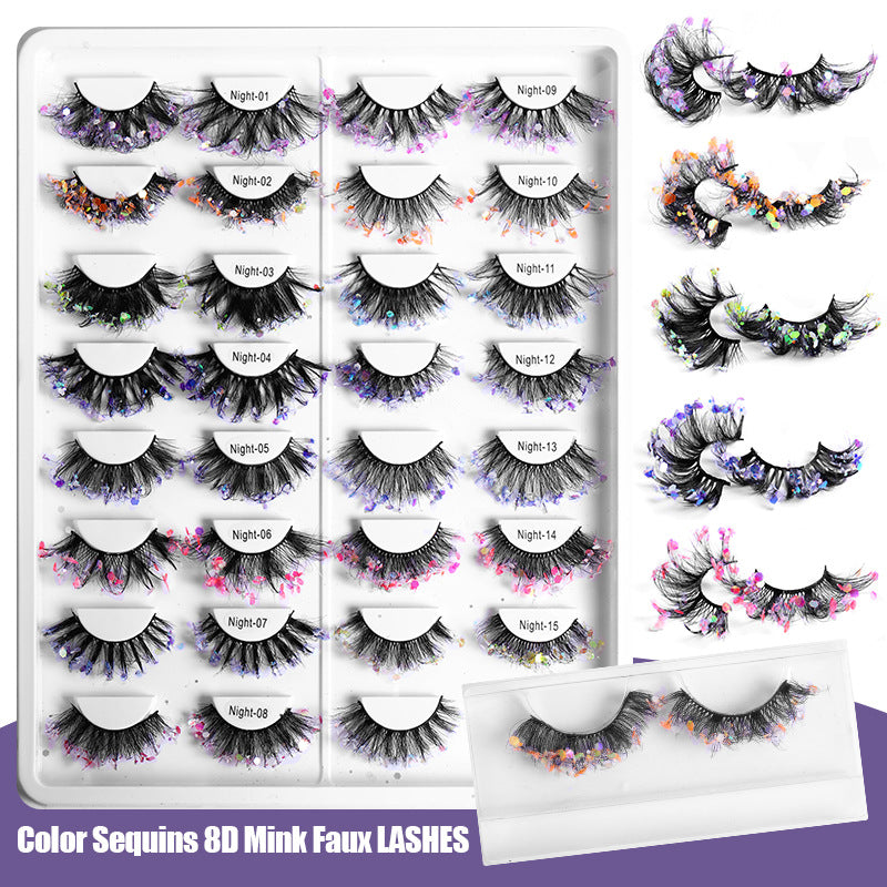 New Color Noctilucent Fried False Eyelashes Multi Layer Thick Cross Mink Like Eyelashes 8D FLUFFY - V.I.P Digital Presence