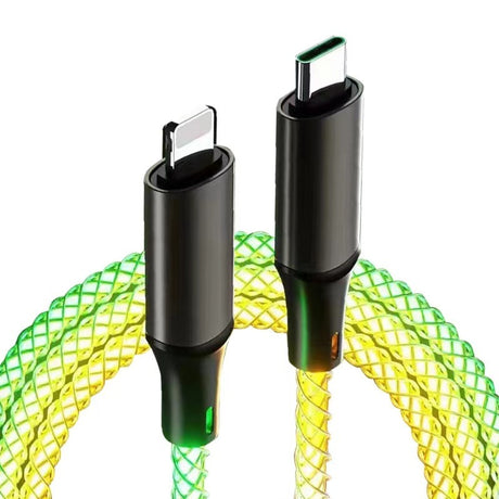 Data cable car luminous breathing gradient PD60W 27W super fast charging suitable for Apple Android Type - V.I.P Digital Presence