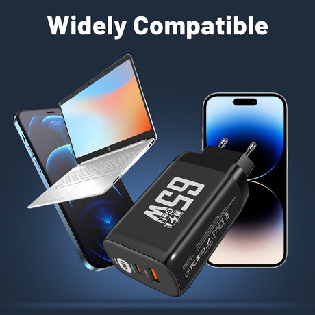 Computer laptop adapter GaN GaN PD65W fast charging head QC3.0 charger - V.I.P Digital Presence