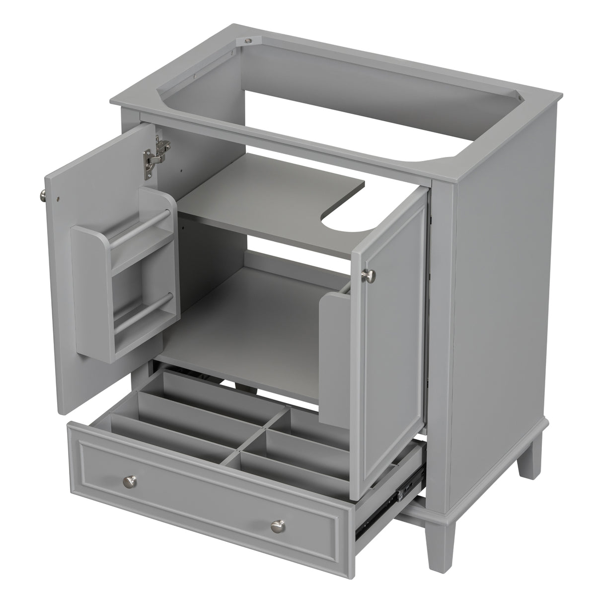 30 inch bathroom vanity no sink  base only gray - V.I.P Digital Presence