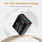 4USB charger, five in one charger, 48W multi interface charger, PD fast charging charger, 4U+PD - V.I.P Digital Presence