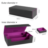 PU Leather Trading Cards Storage Box, holds 600+ cards, for Magic Game Cards, with magnetic closure and for commander decks - V.I.P Digital Presence