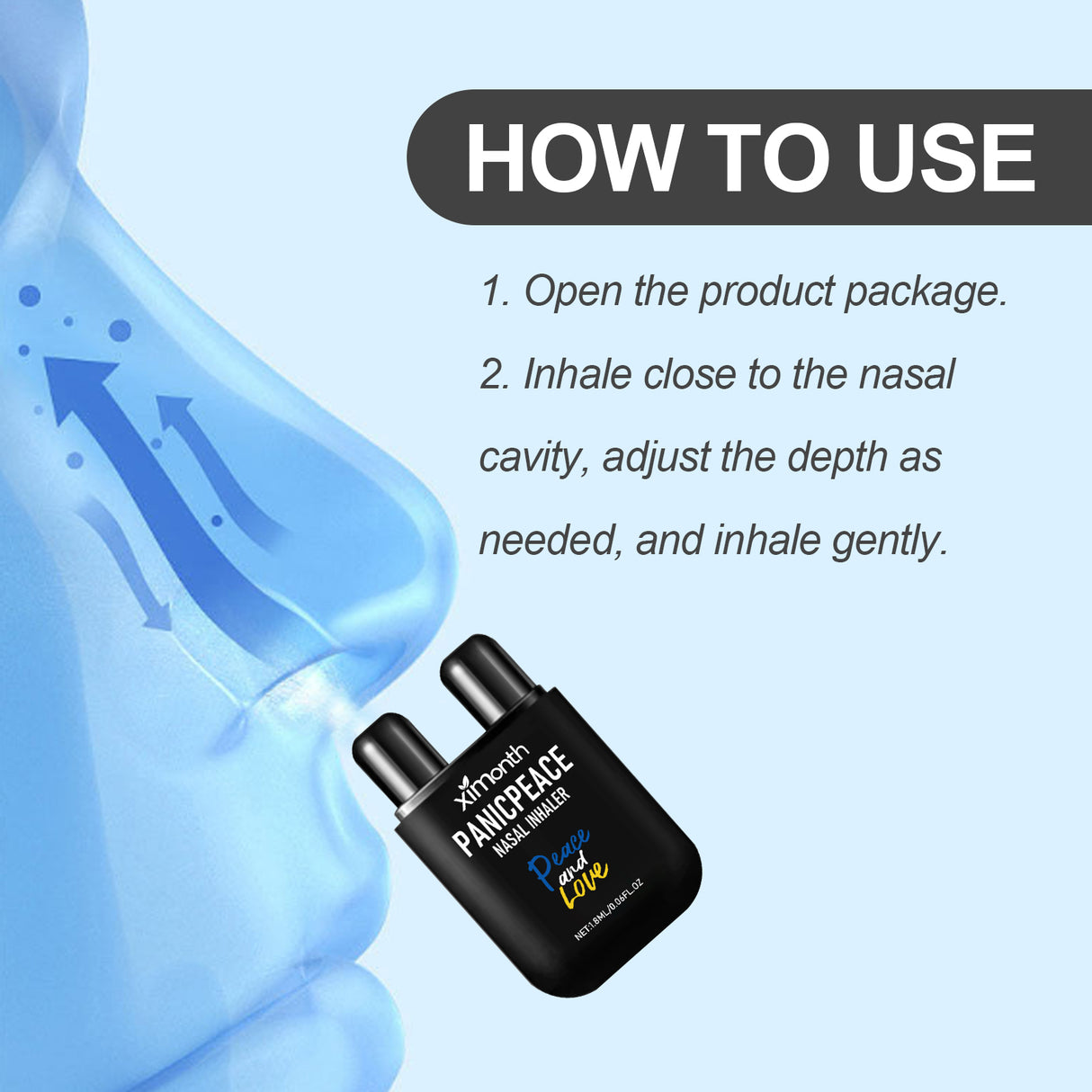 Panicpeace Nasal Inhaler, Refresh The Mind, Relax The Body And Mind, Relieve Body Fatigue, Cool The Nose, Moisturize The Skin, Tighten The Female Body, Massage The Body And Mind Pleasuressage For Physical And Mental Pleasure - V.I.P Digital Presence