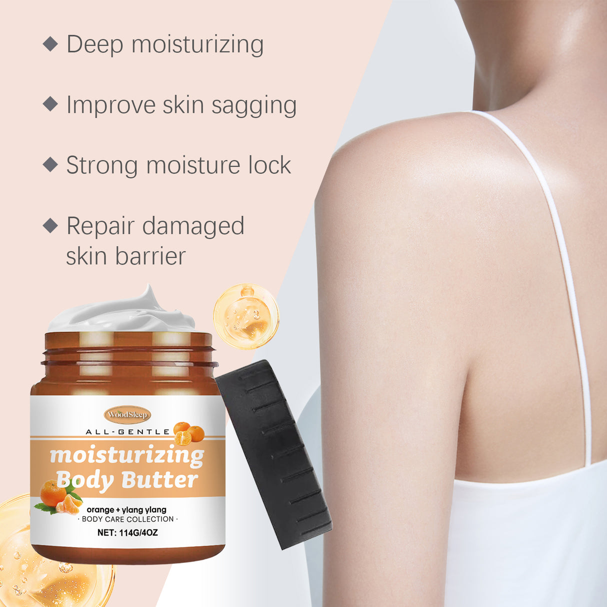 Citrus Body Butter Moisturizer Citrus Nourishes Butter Moisturizing, Refreshing And Gentle Skin Care