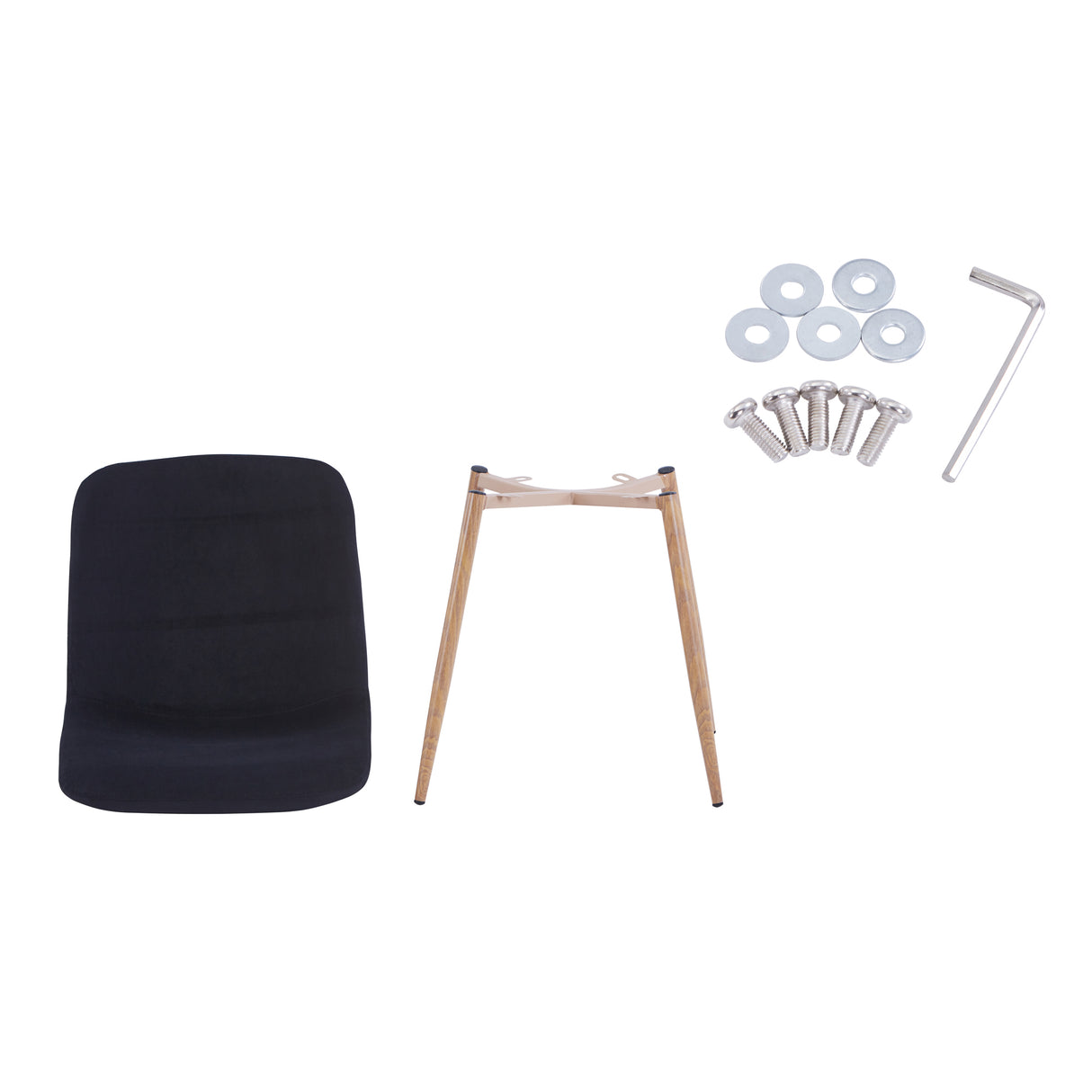 Dining Chair 4PCS（BLACK）Modern style New technology Suitable for restaurants cafes taverns offices