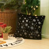 Christmas Snowflake Plush Hot Silver Sofa Pillowcase (excluding core) Home Pillow Cover - V.I.P Digital Presence