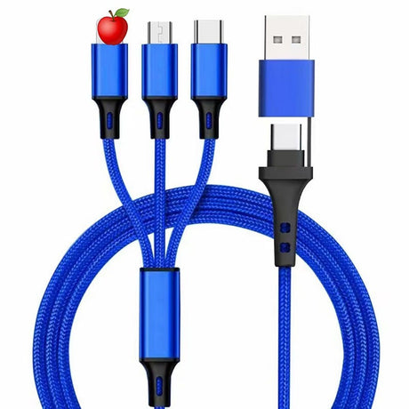 PD two to three braided data cable Type-C three in one car phone charging cable USB multifunctional charging - V.I.P Digital Presence