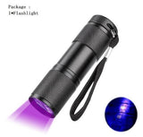 Mini 9LED UV Flashlight Ultraviolet Ultra Violet Invisible Ink Marker Detection Torch Light 3AAA UV Lamp - V.I.P Digital Presence