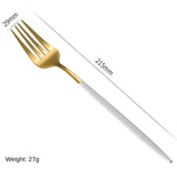 Stainless Steel Cutlery Set with Portuguese Gold Spray Painted Steak Knife, Fork, Spoon, and Tea Spoon 4-Piece Gift Pack - V.I.P Digital Presence