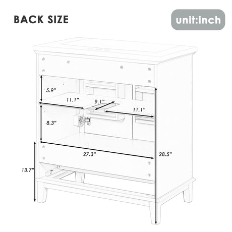 30 inch bathroom vanity no sink  base only gray - V.I.P Digital Presence