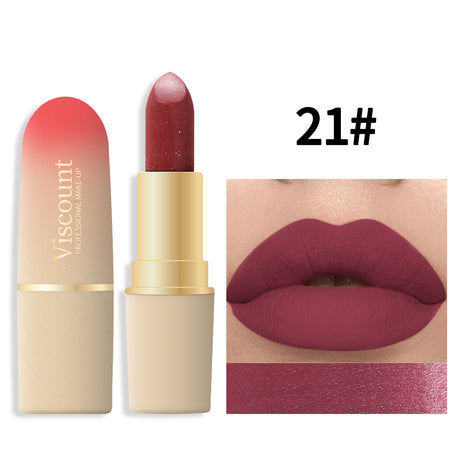 Waterproof And Durable Lipstick Velvet Fine Glitter Matte Lip And Cheek Dual-Use Lipstick - V.I.P Digital Presence