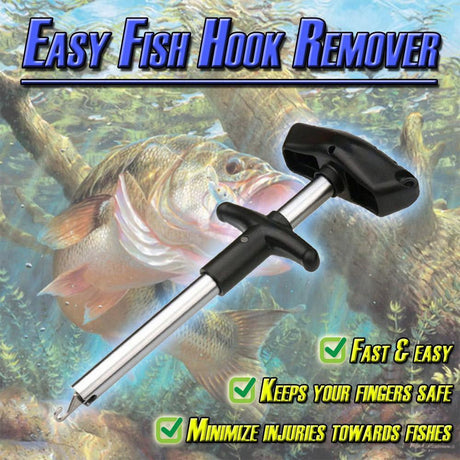 Easy Fish Hook Remover New Fishing Tool Minimizing The Injuries Tools Tackle T-type hook remover hook fishing tool - V.I.P Digital Presence