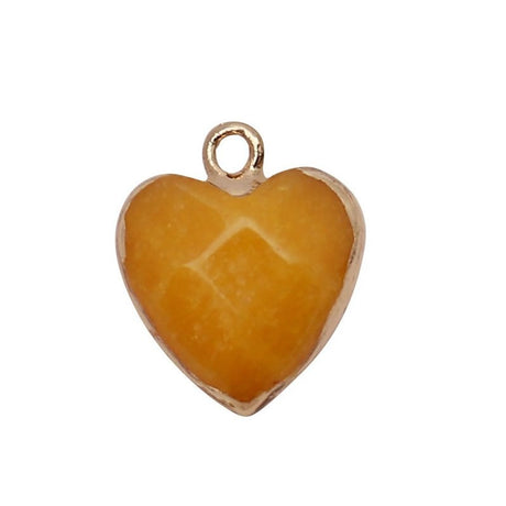 Women Jewelry  12.5mm Small Lovely Heart Pendant Labradorit Aventurine Opal Rose Crystal Quartz Stone Pendant DIY for Necklace - V.I.P Digital Presence