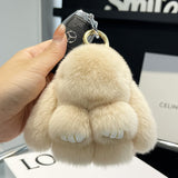 Cute Rex Rabbit Fur Doll Bunny Car Keychain Pendant Mini Bag Plush Dead Ornament Rabbit - V.I.P Digital Presence