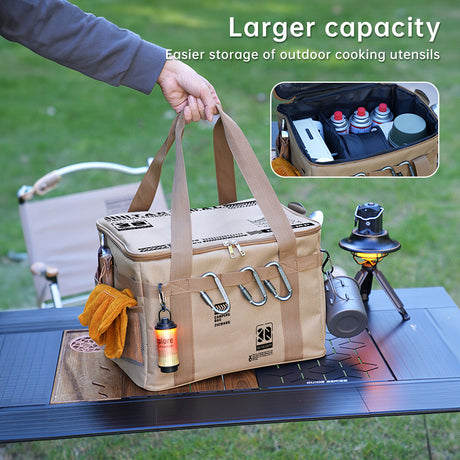 Outdoor storage bag, large - capacity foldable storage box, camping gear for picnic, portable, water - resistant - V.I.P Digital Presence