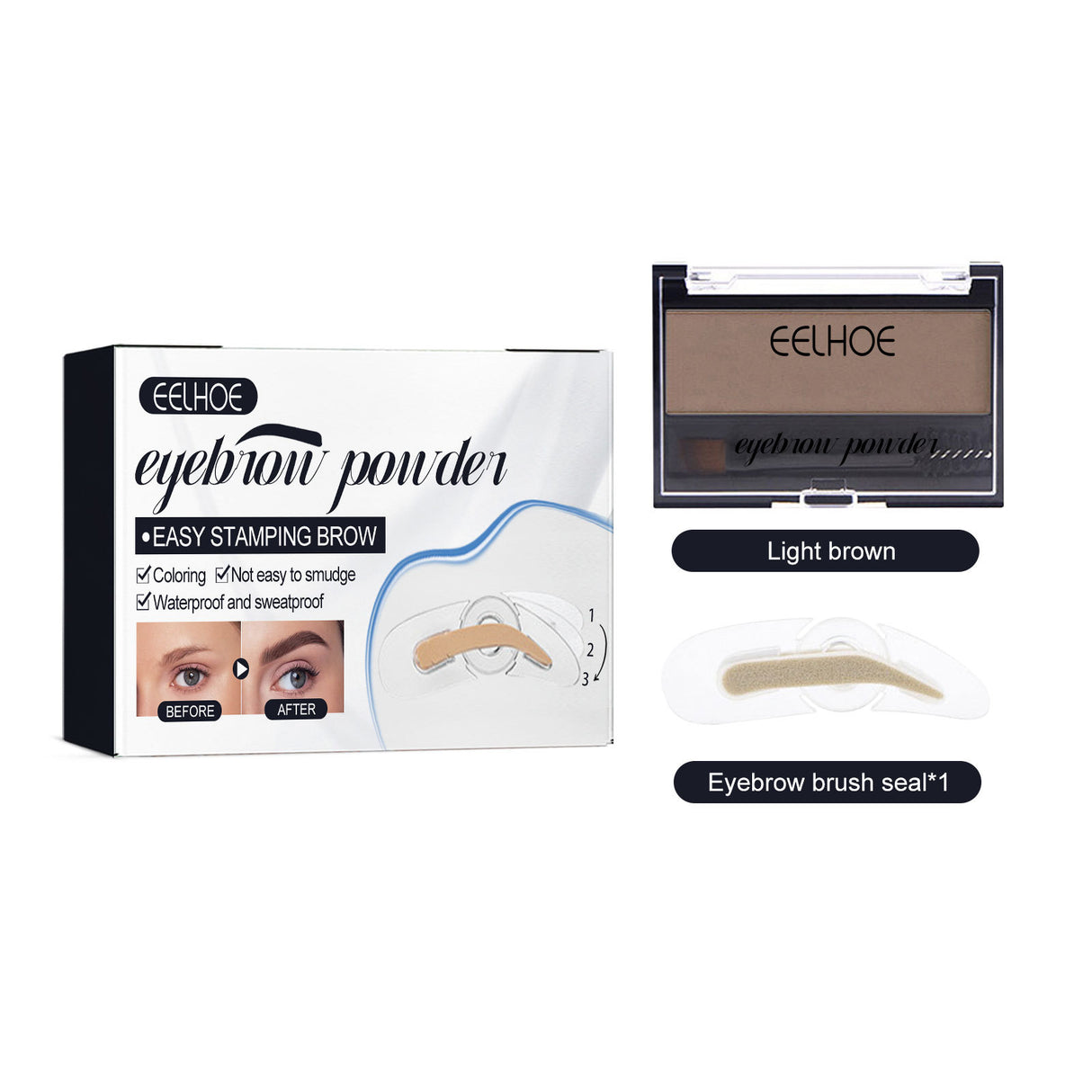 Eyebrow Powder Set Makeup Natural Lasting Waterproof Not Easy To Decolorize Dizzy Lazy Seal Eyebrow Powder Set - V.I.P Digital Presence