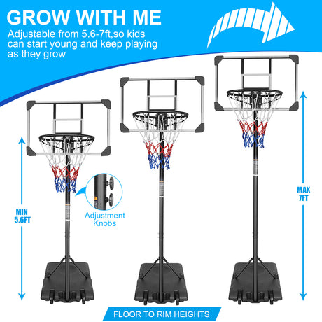 Portable Basketball Goal System with Stable Base and Wheels - V.I.P Digital Presence