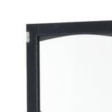 Tall Bathroom Storage Cabinet with Glass Doors, Free-Standing, Two Drawers, and Adjustable Shelves, MDF Board, Painted Black - V.I.P Digital Presence