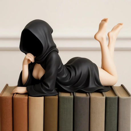 Halloween Female Sitting Statue for Desktop/Bedroom/Living Room Home Decor - V.I.P Digital Presence