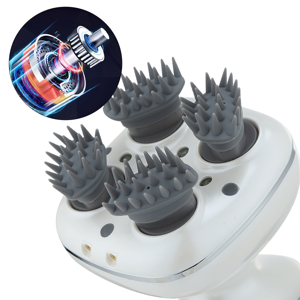 Head Massager 4-Claw Kneading Vibration Rechargeable Waterproof Head Massager Multi-Function - V.I.P Digital Presence