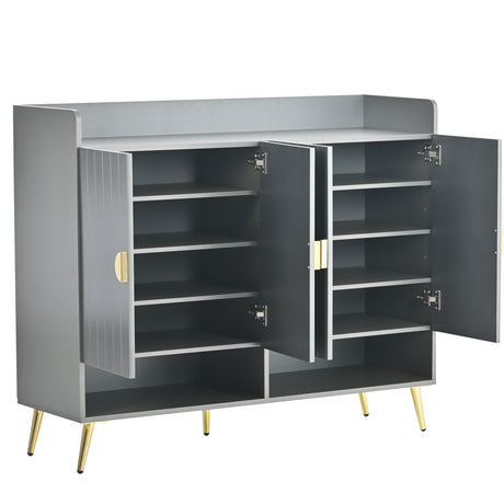 U-Can shoe cabinet with door, 11 layer shoe cabinet with adjustable shelves, modern wooden shoe cabinet (matte surface) - V.I.P Digital Presence