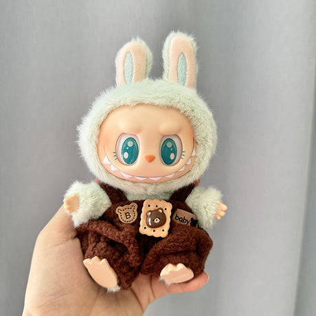 [Clothes Only] 1st/2nd generation Labubu clothes pendant Labubu sitting party baby clothes teddy bear suspenders cute pants - V.I.P Digital Presence