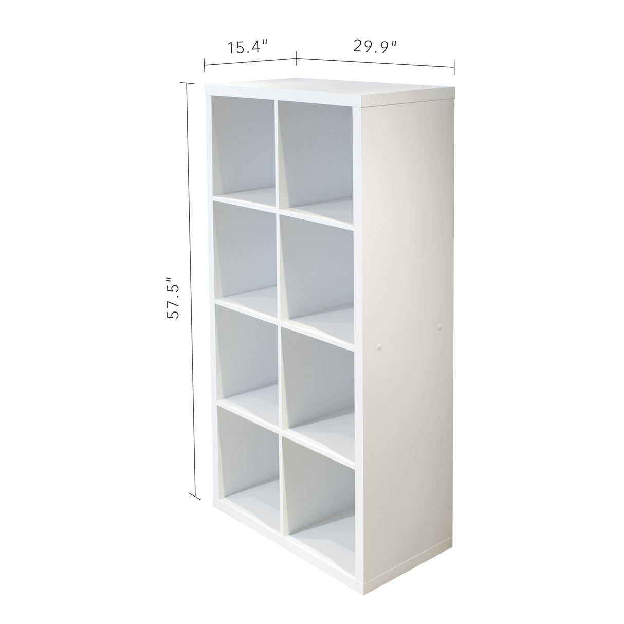 Smart Cube 8-Cube Organizer Storage with Opened Back Shelves 2 X 4 Cube Bookcase Book Shleves for Home Office (White) - V.I.P Digital Presence