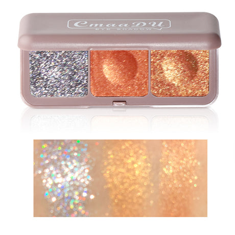 CmaaDu Three Color Mashed Potato Eye Shadow Fairy Plate Earth Color Moonlight Eye Shadow Color - V.I.P Digital Presence