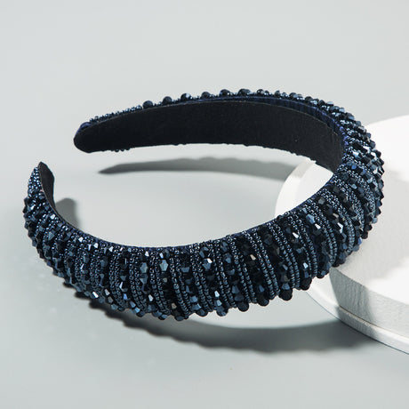 Hair Hoop Hand Woven Beaded Head Hoop Female Baroque Sponge Hair Bundle Korean Style Of The Net Red Face Wash Hair Accessories - V.I.P Digital Presence