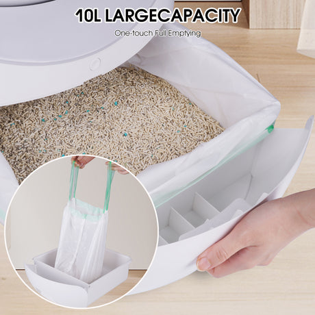 Intelligent cat litter box, automatically eliminates odors, application control, supports multiple cats with 5G and 2.4G WiFi - V.I.P Digital Presence