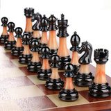 Solid wood folding chessboard imitation jade chess pieces Western chess retro European ornaments - V.I.P Digital Presence