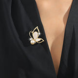 New hollow out fashionable imitation mother of pearl butterfly brooch, suit jacket, clothing accessories, pins - V.I.P Digital Presence