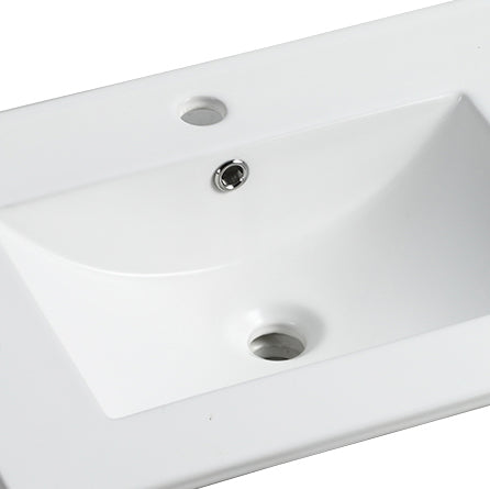24 Inch Bathroom Ceramic Sink Basin, White - V.I.P Digital Presence