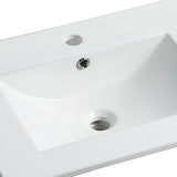 24 Inch Bathroom Ceramic Sink Basin, White - V.I.P Digital Presence
