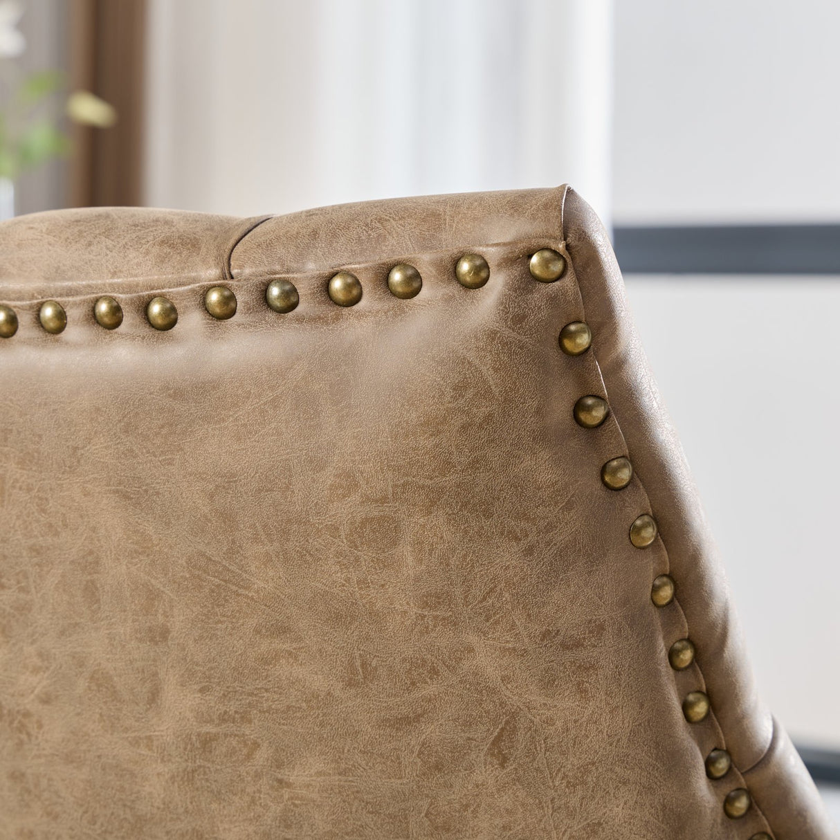 Medieval retro style sheepskin patterned home office chair with lifting, rotating, and tilting functions, brown - V.I.P Digital Presence