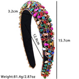 Baroque sparkling colored rhinestone sponge head hoop - V.I.P Digital Presence